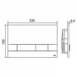 Панель смыва механическая OLI Narrow черная Soft-Touch (152942)