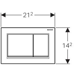 Смывная клавиша Geberit Omega30 115.080.KJ.1 (белый/хром глянец)