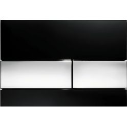 Смывная клавиша TECEsquare 9240807, стекло черное, клавиши хром глянцевый