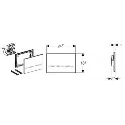 Смывная клавиша Geberit Sigma80 116.090.SM.1, зеркальное стекло (бесконтактная)