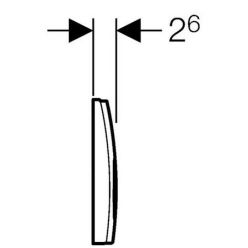 Смывная клавиша Geberit Delta25, 115.125.21.5 пластик, для двойного смыва , хром глянцевый