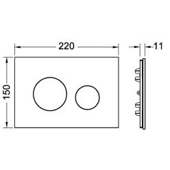 Лицевая панель TECEloop modular 9240679, стекло рубиновое