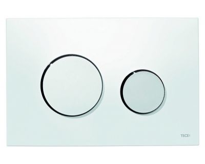 Смывная клавиша TECEloop 9240627, пластик, белая, клавиши хром глянцевый
