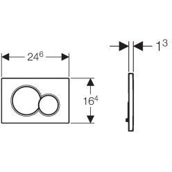 Смывная клавиша Geberit Sigma01 115.770.21.5, двойной смыв хр. глянец