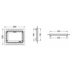 Монтажная рамка для стеклянных панелей TECE 9240647, черная