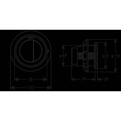 Клавиша пневмосмыва Geberit Type 10 116.055.KH.1 хром/мат.хром