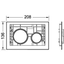 Смывная клавиша TECEloop modular 9240666, клавиши хром глянцевый