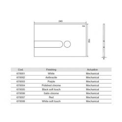 Панель смыва механическая OLI iPlate чёрная soft-touch (670005)