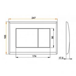 Кнопка смыва AlcaPlast M275 золото