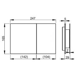 Кнопка смыва AlcaPlast Flat AIR хром матовый