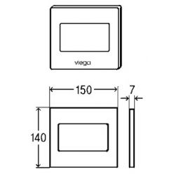 Кнопка смыва Viega Visign for Style 12 599256 для писсуара (хром глянец)