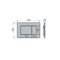 Кнопка смыва AlcaPlast Antivandal M279 нержавеющая сталь