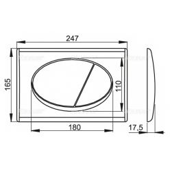 Кнопка смыва AlcaPlast M72 хром матовый