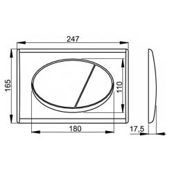 Кнопка смыва AlcaPlast M70 белая