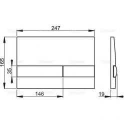 Кнопка смыва AlcaPlast M1722 хром матовый