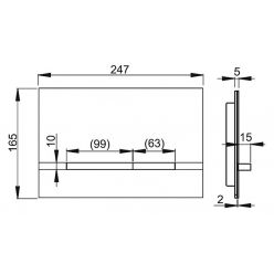 Кнопка смыва AlcaPlast Flat STRIPE хром матовый