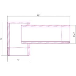 Уголок переходной 1" нар.р. - 3/4" нар.р. - Сунержа