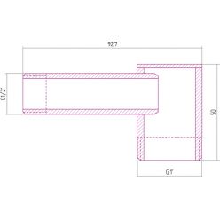 Уголок переходной 1" нар.р. - 1/2" нар.р. - Сунержа