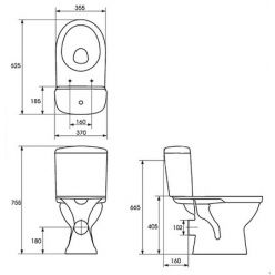 Унитаз-компакт Cersanit Merida 011 64 с сиденьем Soft-Close