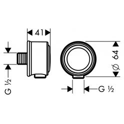 Hansgrohe Axor Montreux Fixfit Шланговое подключение хром 16884000