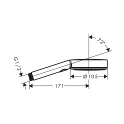 Hansgrohe Pulsify Select S Ручной душ 105 3jet Relaxation белый матовый 24110700