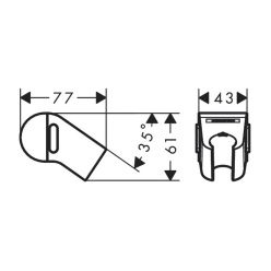 Hansgrohe WallStoris Слайдер с кнопкой черный матовый 27917670