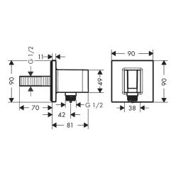 Hansgrohe FixFit E Держатель душа хром 26889000