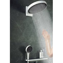 Hansgrohe Rainfinity Настенный держатель Porter 500 с полкой левый белый матовый 26843700