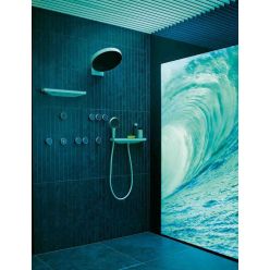 Hansgrohe Rainfinity Настенный держатель Porter 500 с полкой левый белый матовый 26843700