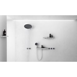 Hansgrohe Rainfinity Настенный держатель Porter 500 с полкой левый белый матовый 26843700