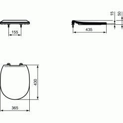 Тонкое сиденье и крышка Ideal Standart CONNECT E772401