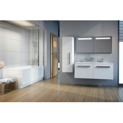 Шкаф-пенал Ravak SB 350 Chrome 35x37x120 R, каппучино/белый