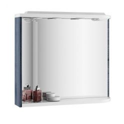 Зеркало Ravak M960 96x68 L с полкой, подсветкой и розеткой, оникс/белый