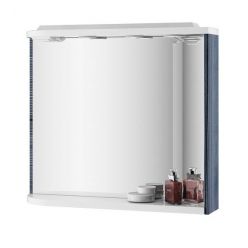 Зеркало Ravak M960 96x68 R с полкой, подсветкой и розеткой, оникс/белый