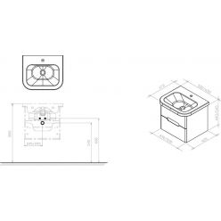 Тумба под умывальник Ravak SD 650 CHROME II белая, X000001291