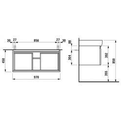 Тумба под умывальник Laufen Pro 483072 97x45x39, белый