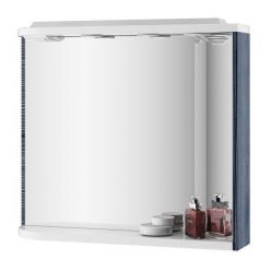 Зеркало Ravak M780 78x68 L с полкой, подсветкой и розеткой, каппучино/белое