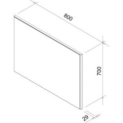 Зеркало Ravak Ring 800x29x700, белое X000000775