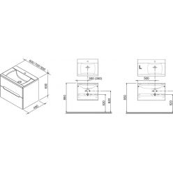 Тумба с умывальником Ravak SET Classic II 700, 70508021
