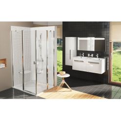 Шкаф-пенал Ravak SB 350 Chrome 35x37x120 L, каппучино/белый