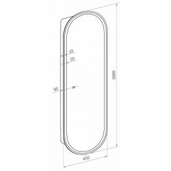 Пенал Континент Elmage White LED 45x160