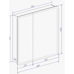 Шкаф с зеркалом Континент Elliott LED 80x80