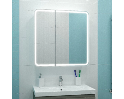 Шкаф с зеркалом Континент Elliott LED 80x80