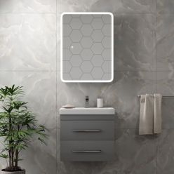 Шкаф с зеркалом Континент Emotion LED 60x80 с подсветкой