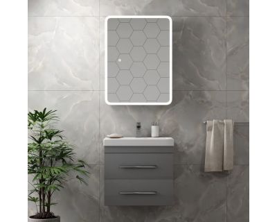 Шкаф с зеркалом Континент Emotion LED 60x80 с подсветкой