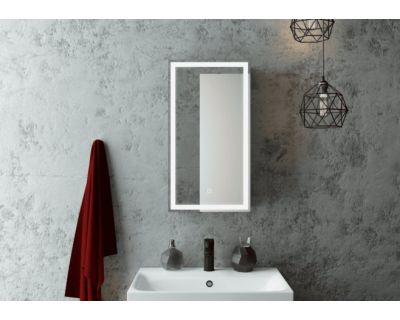 Шкаф с зеркалом Континент Mirror Box LED 35x65 левый