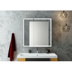 Шкаф с зеркалом Континент Mirror Box LED 80х80