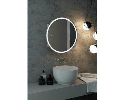 Шкаф с зеркалом Континент Torneo LED d60 белый