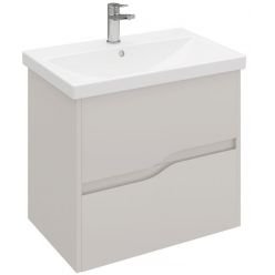 Тумба подвесная Laparet Altair 70 под умывальник Cerastyle Elite 70 сахара грей глянец