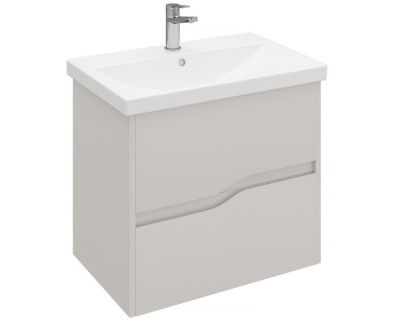 Тумба подвесная Laparet Altair 70 под умывальник Cerastyle Elite 70 сахара грей глянец